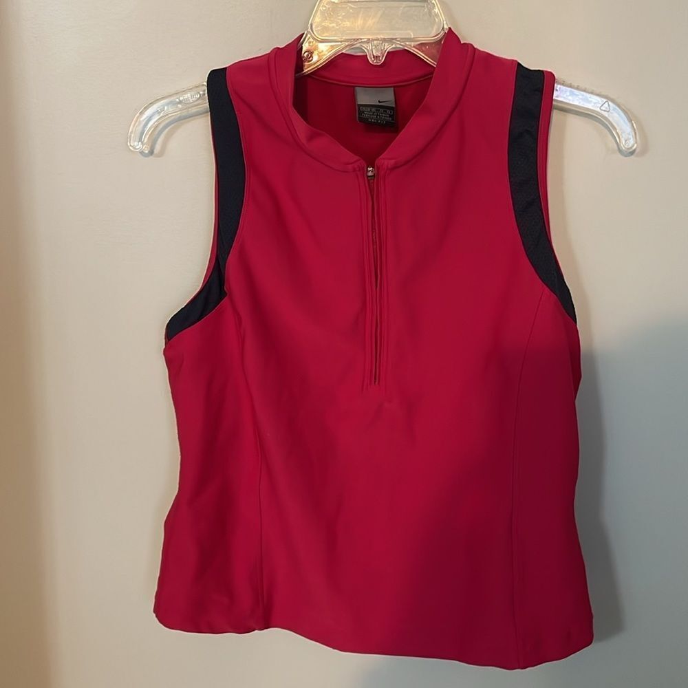 Nike pink and black dri fit women tank top shirt built in bra size 14-16 - Picture 4 of 6